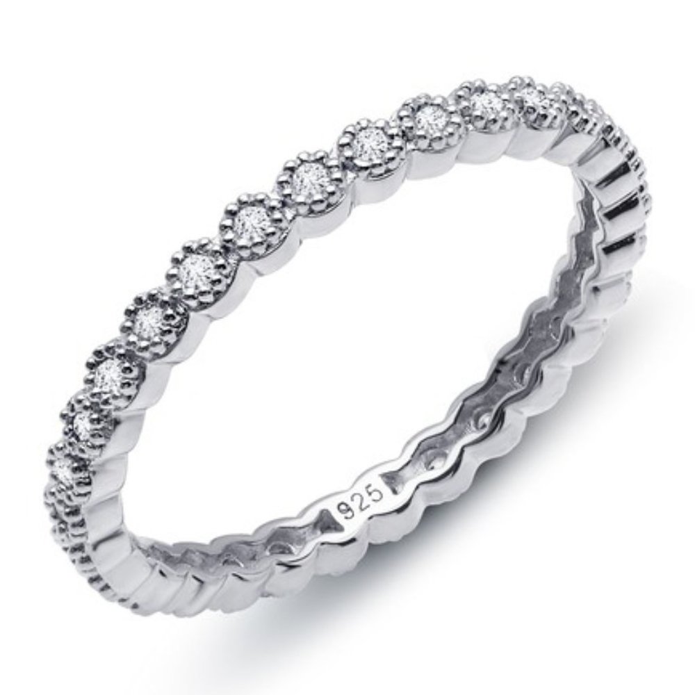 NEW LaFonn Milgrain Eternity Band